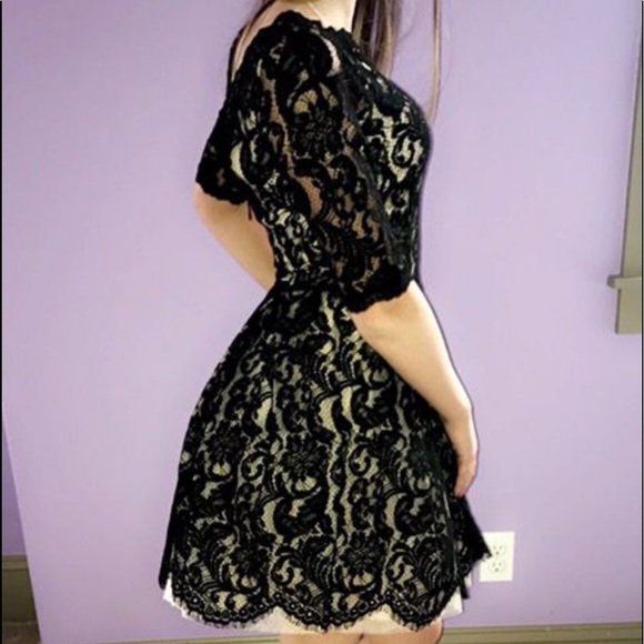 Black and Beige elegant dress - Picture 3 of 3